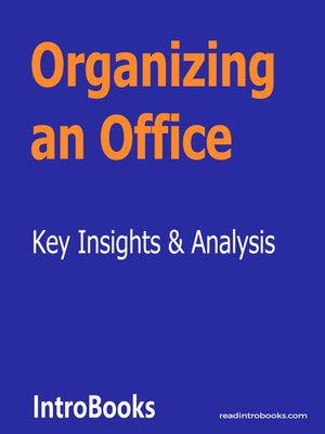 cover image of Organizing an Office